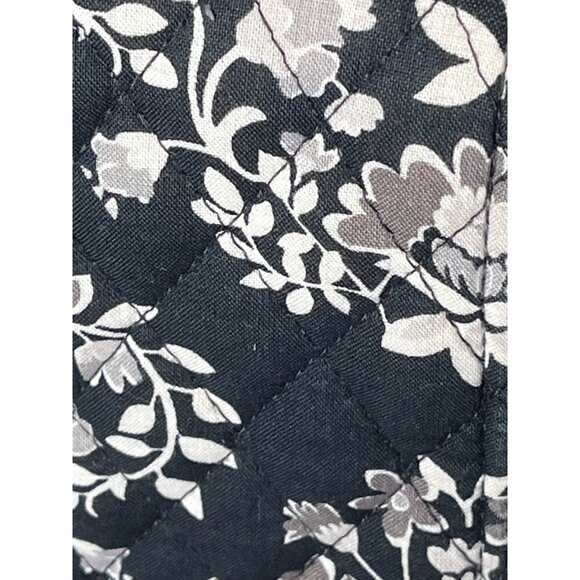 Vera Bradley Chandelier Noir Crossbody Purse Shoulder Bag Black White Floral - Picture 7 of 12